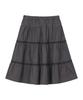 Siest Dot Line Skirt Charcoal
