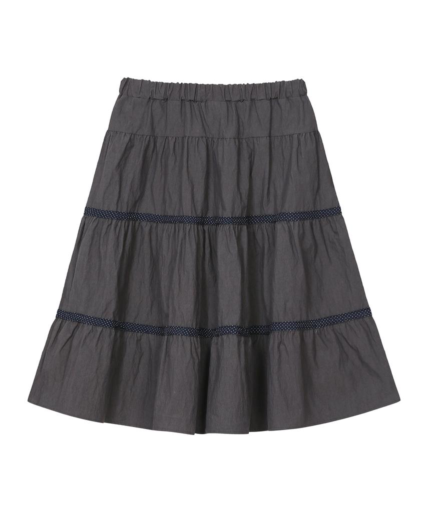 Siest Dot Line Skirt Charcoal