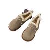 Korean Version 2025 Winter Velvet Warm Snow Cotton Shoes Round Head Thick Sole Shallow Mouth One Pedal Lazy Loafer Cotton Shoes