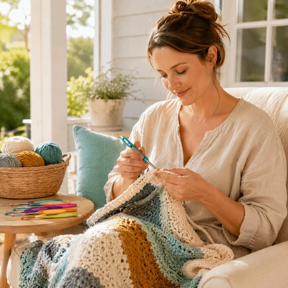 9 Pcs 14cm Length Knitting Tool Set Aluminum Needles Aluminum Crochet Needles DIY Handwoven