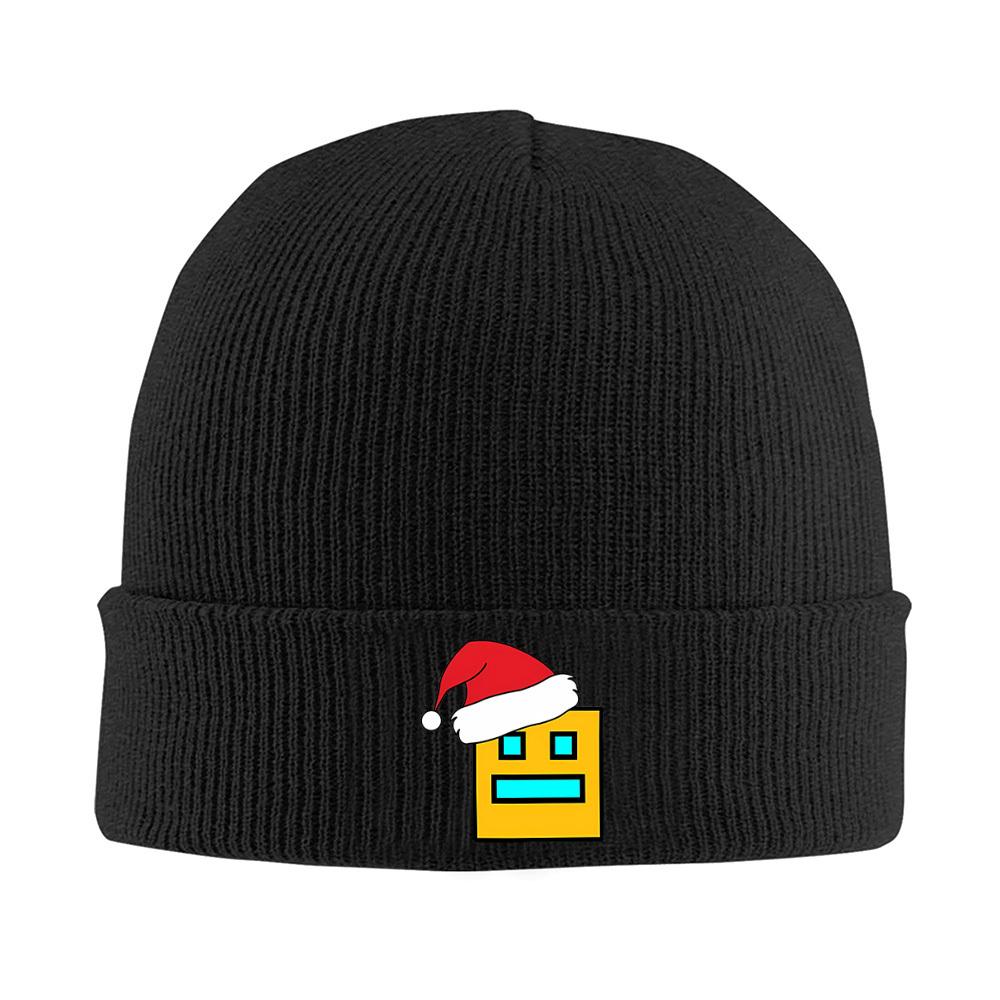 Square with Hat,cheerful Christmas. Men Women Unisex Knitted Hat Beanie Pullover Cap Winter Thermal Warm Christmas Outdoor Cycli