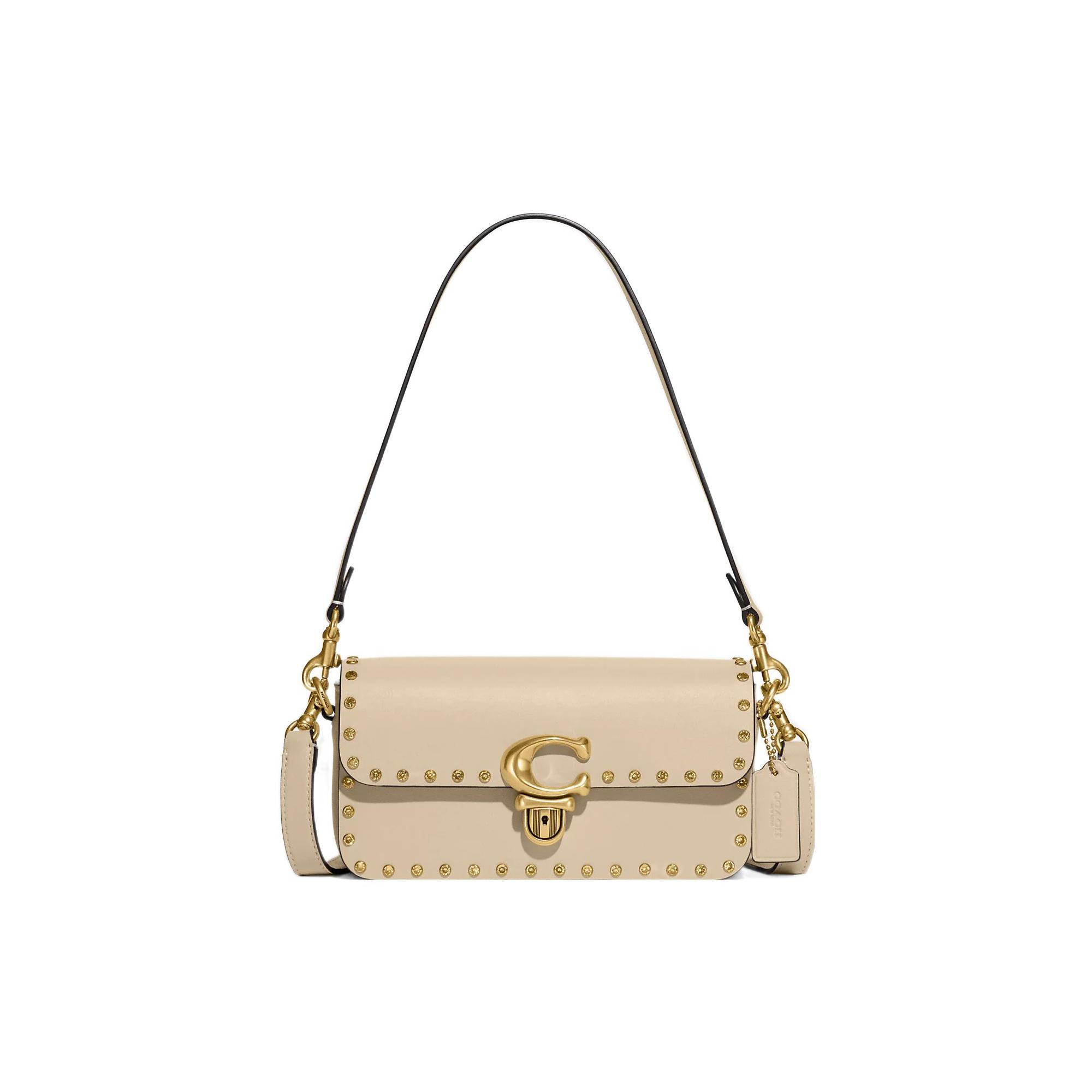 

Новая сумка COACH Studio из перчаточной кожи, сумка через плечо, сумка кроссбоди, маленький размер, женская, цвет слоновой кости, белый CE763-B4IY 19.68*6.35*10.79CM