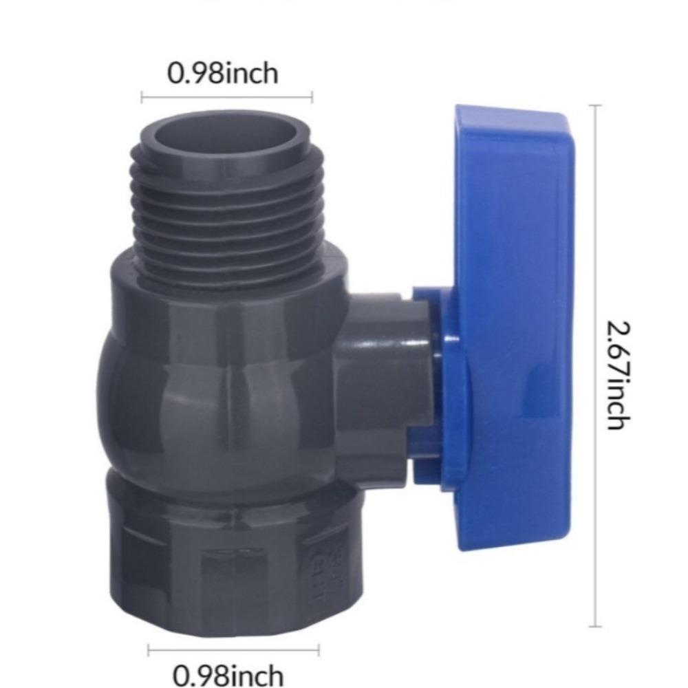 1Set 1/2" 3/4" 1" PVC Aquarium Fish Tank Connector Inlet Water Drain Pipe Joint Valve Irrigation Water Tank Bulkhead Fittings