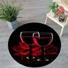 Rose And Wine Round Rug Soft Thickened Kitchen Floor Mat Waterproof Non-slip Oil-proof Floor Mat Runner Rug