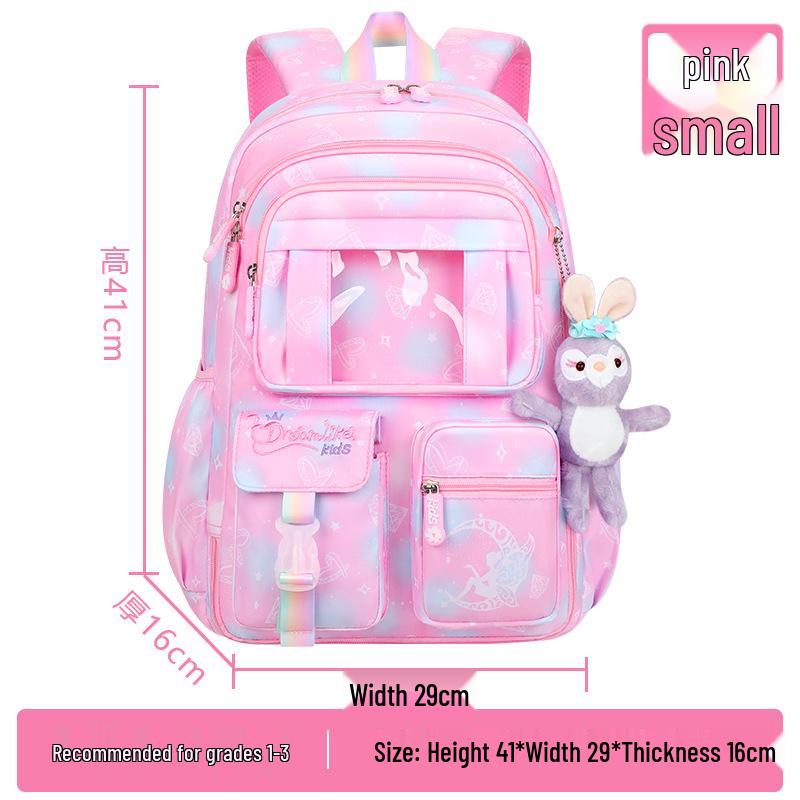 Dreamy Lightweight Backpack for Girls, Grades 1-6: Spine Protection & Load Reduction