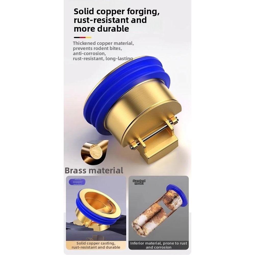 Anti-insect Floor Drain Core Brass Water Stop Valve Thick And Durable Self Sealing Core  Kitchen