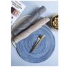 Round Table Mat Woven Ramie Placemats Anti Slip Dining Table Mats Non-Slip Tableware Bowl Pads Kitchen Drink Cup Coasters