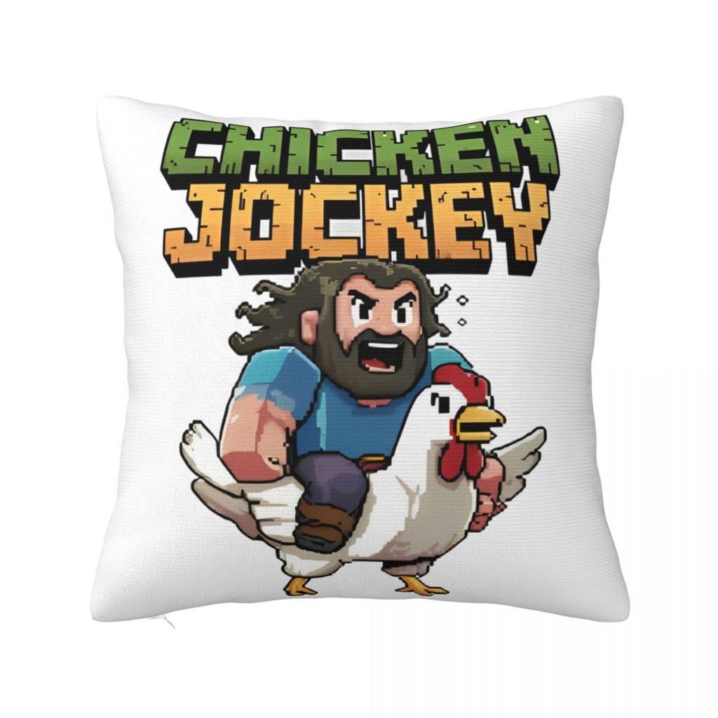 Chicken Jockey Pillow Cases Zombie Game Cushion Cover Novelty Zippered Decor Pillowcover for Home 18