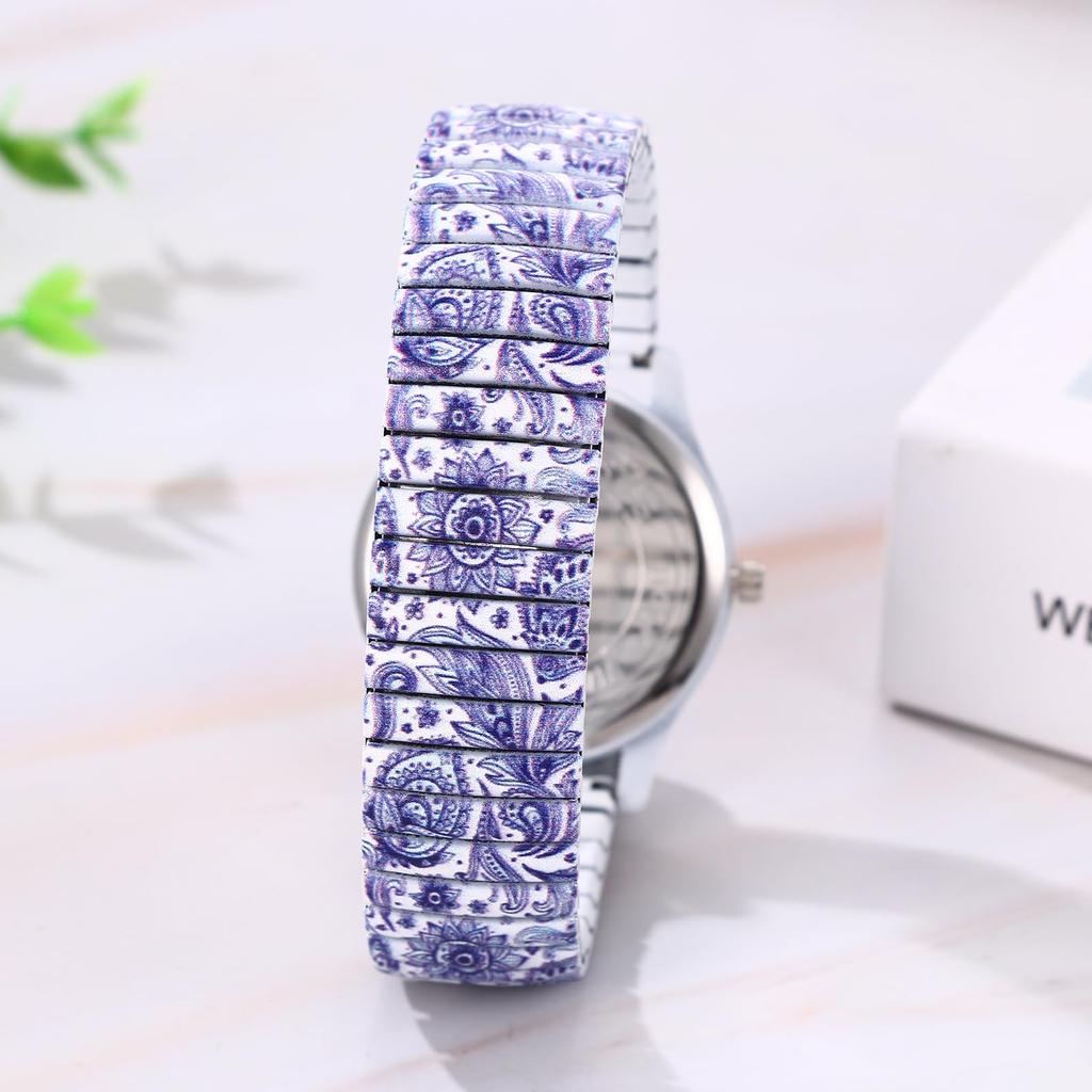 Cute One Size Fits Stylish Analog Stainless Steel Floral Quartz Fashion Accessory Perfect Gift for Bohemian-style Women's Watch, All Display, Band,