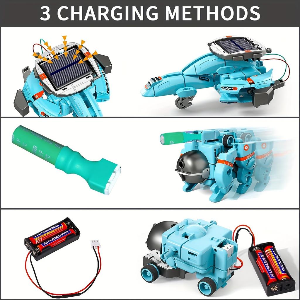 6-in-1 STEM Solar Robot Kit Toys Gifts for Kids Educational Building Science Experiment Set Birthday for Kids Boys Girls