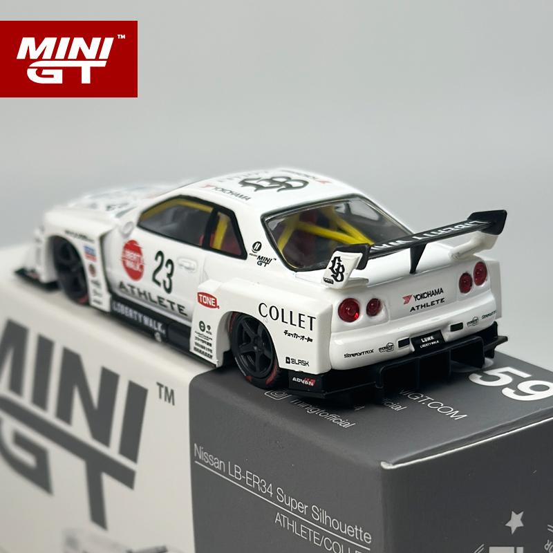 MINIGT 1:64 Nissan LB ER34 Super Silhouette ATHLETE/COLLET MGT alloy car Model 1059