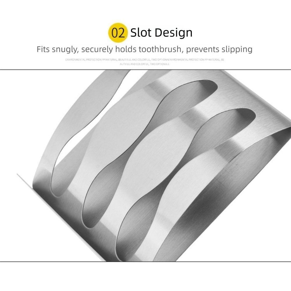 Stainless Steel Stainless Steel Holder Two Hole Wall Toothbrush Holder Bathroom Holder Wall Mount
