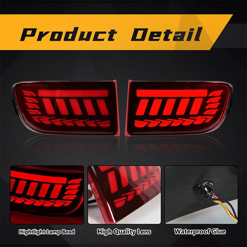 LED Rear Bumper Light DRL For Toyota Prado 120 FJ120 LC120 J12 4Runner 2003 2004 2005 2006 2007 2008 2009 Brake Turn Signal Lamp