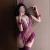 Sexy lingerie sexy suspender lace seduction hollowed out open onesie hot uniform woman