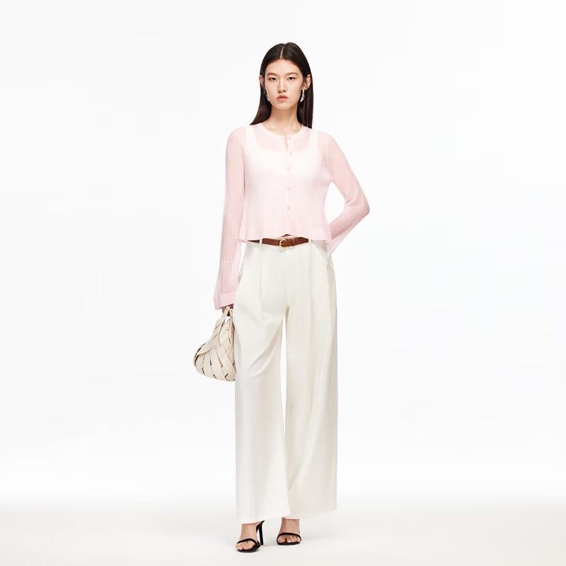 Veromoda Autumn Sheer Ruffle Sleeve Knit Top