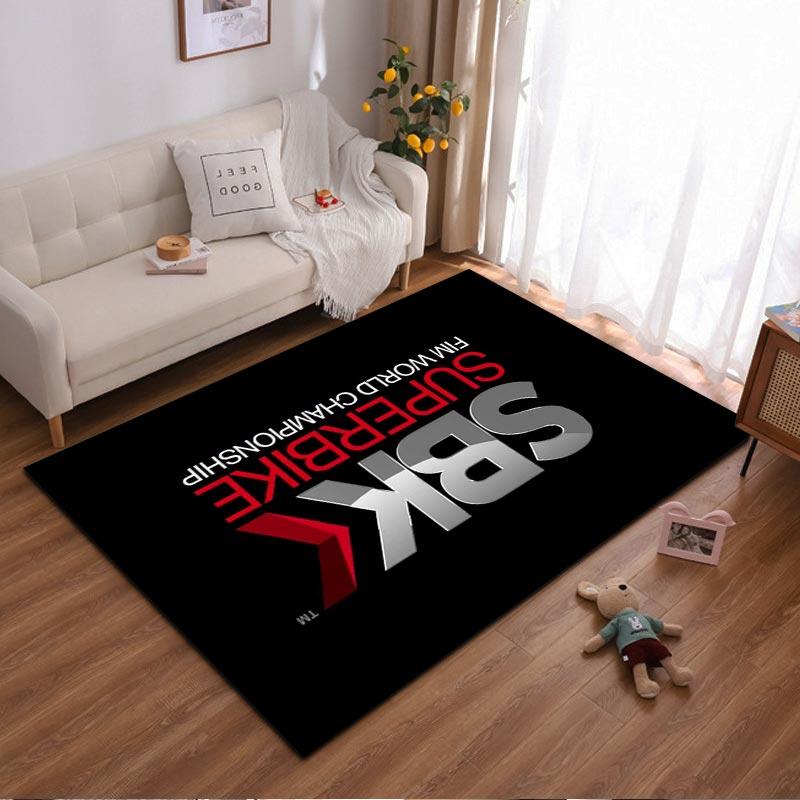 

SBK Superbike World Championship Logo Decorative Black Carpet Rug Suitable for use as an anti-slip for living room bedroom sofas 40x60cm( 15x23in )