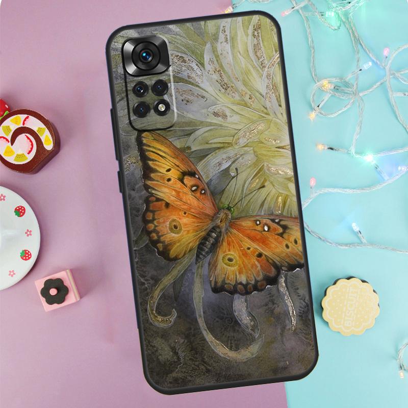 Chrysanthemum Case For Xiaomi Redmi Note 14 13 9 10 11 12 Pro 9S 10S 11S 12S Redmi 13C 10C 12C 14C Cover