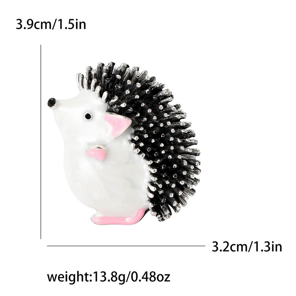 Enamel Hedgehog Brooches for Women Unisex Small Animal Pins Banquet Party Backpack Gifts Jewelry Accessories