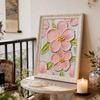 Perlenmalset Thema Rosa Blumen Rahmenlos Handarbeit DIY Schlafzimmerdekoration Wohnzimmer Wandkunst Raumdekoration Kunsthandwerk Dekoration
