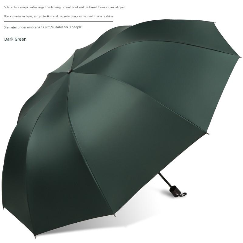 Sunshade and Rain Umbrella, Dual-Purpose, for Men and Women, with Printed Logo, Foldable, Automatic, Wind-Resistant, Thickened and Reinforced, Large