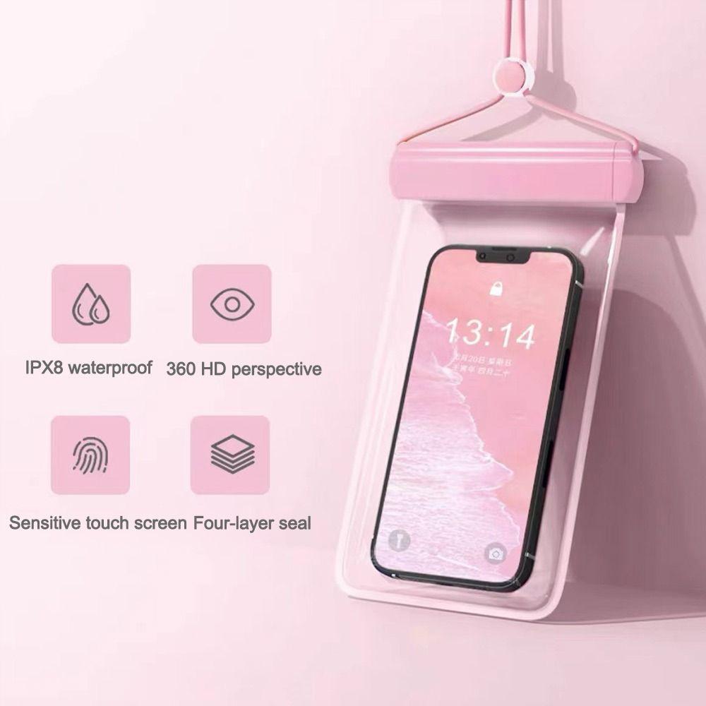 Transparent Waterproof Phone Pouch for Phones Under 7.2 Inches with Lanyard for Diving