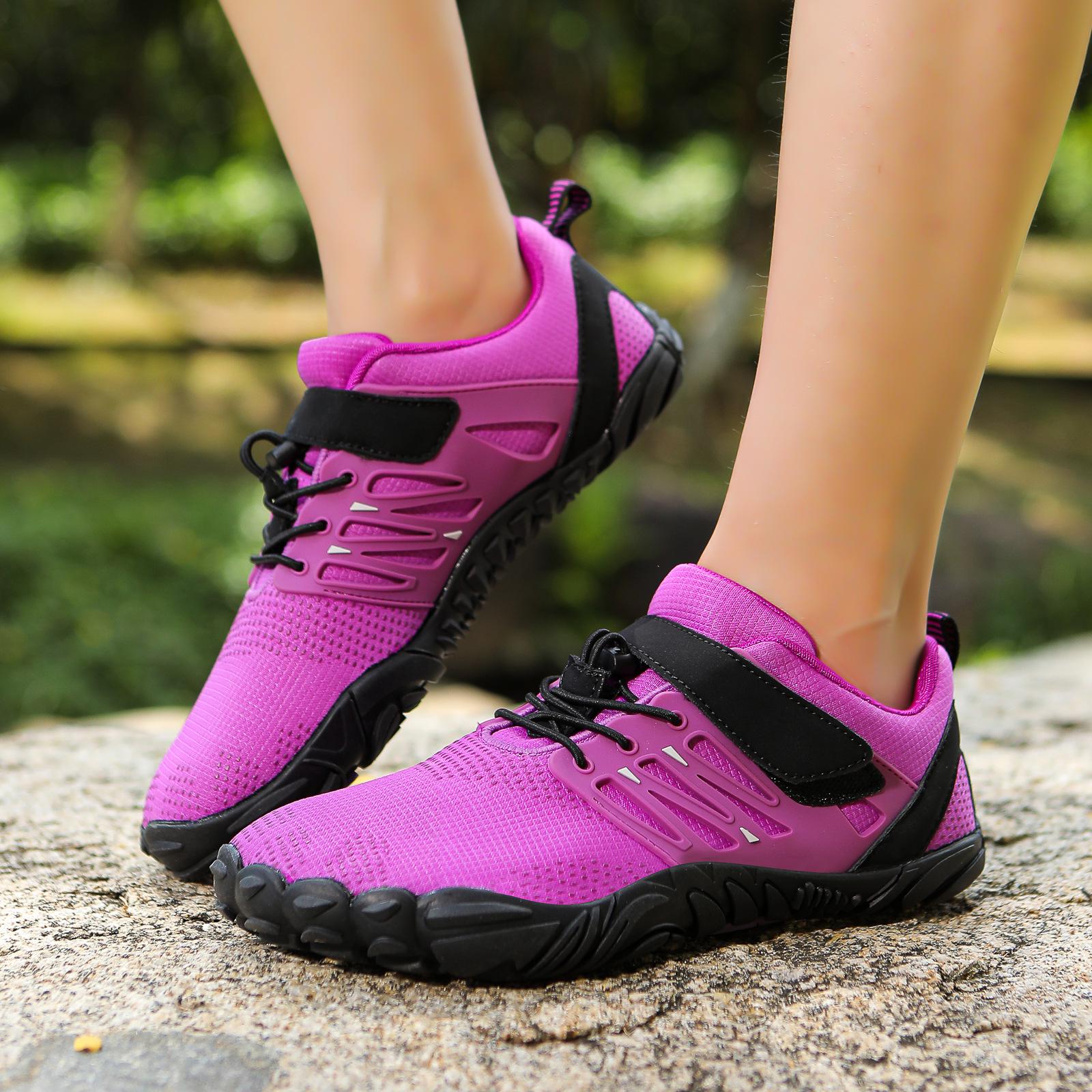 

Unisex Non-Slip Five-Finger Trail Sneakers for Outdoor Hiking, Climbing, Running - Breathable Mesh & Shock-Absorbing 41 фиолетовый