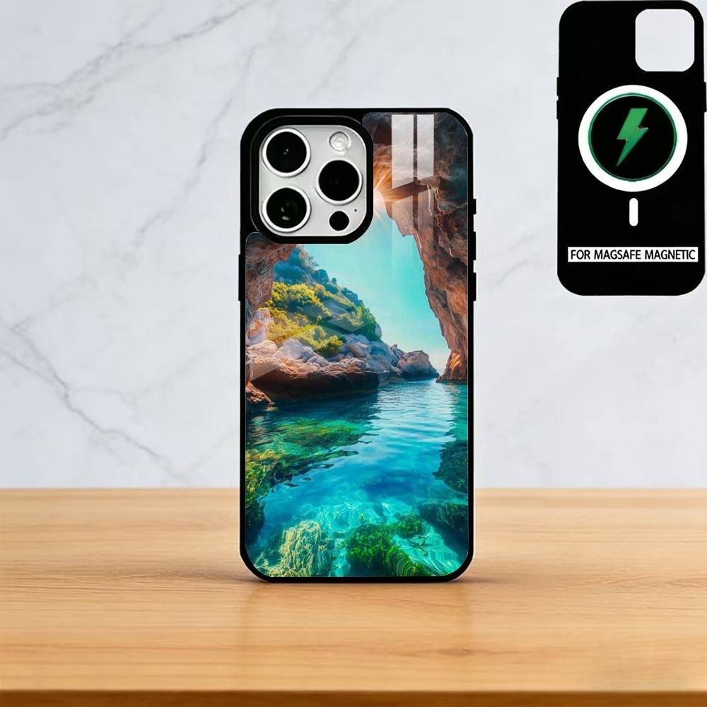 Landscape Phone Case For iPhone17,16,15,14,13,12,11 Plus,Pro Magnetic with Magsafe Wireless Charging