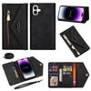 N.BEKUS For iPhone 17 Cases Skin-Touch Leather Wallet Phone Cover with Straps