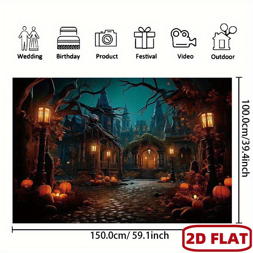 2D Flat Banner Decorative Art Halloween Background - 1 Piece of Old Town-style Pumpkin Lantern background.PMJ