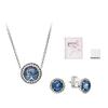 Pandora Ocean Heart Design 925 Silver Necklace And Earring Set Women Jewelry ZT-0034