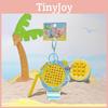 Stitch Summer Beach Steel Ball Art Board Keychain With Pvc Hang Decor Kids For