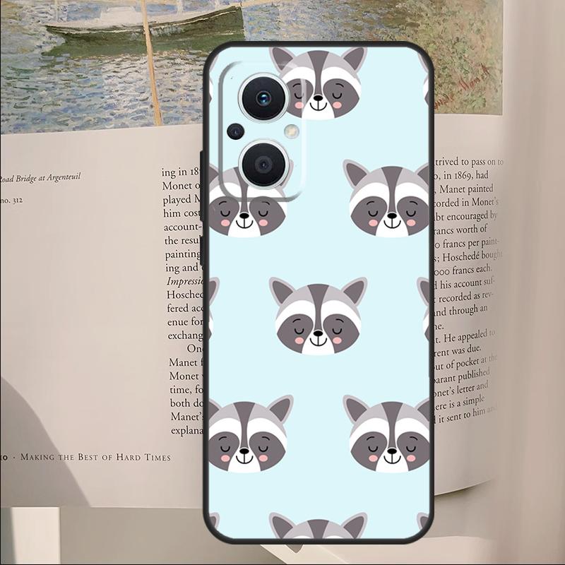 Raccoon Animal Cover For OPPO Reno 14F 11F 12F 13F 10 11 12 13 14 Pro 7 8 Lite OPPO Find X6 X8 X9 Pro Case