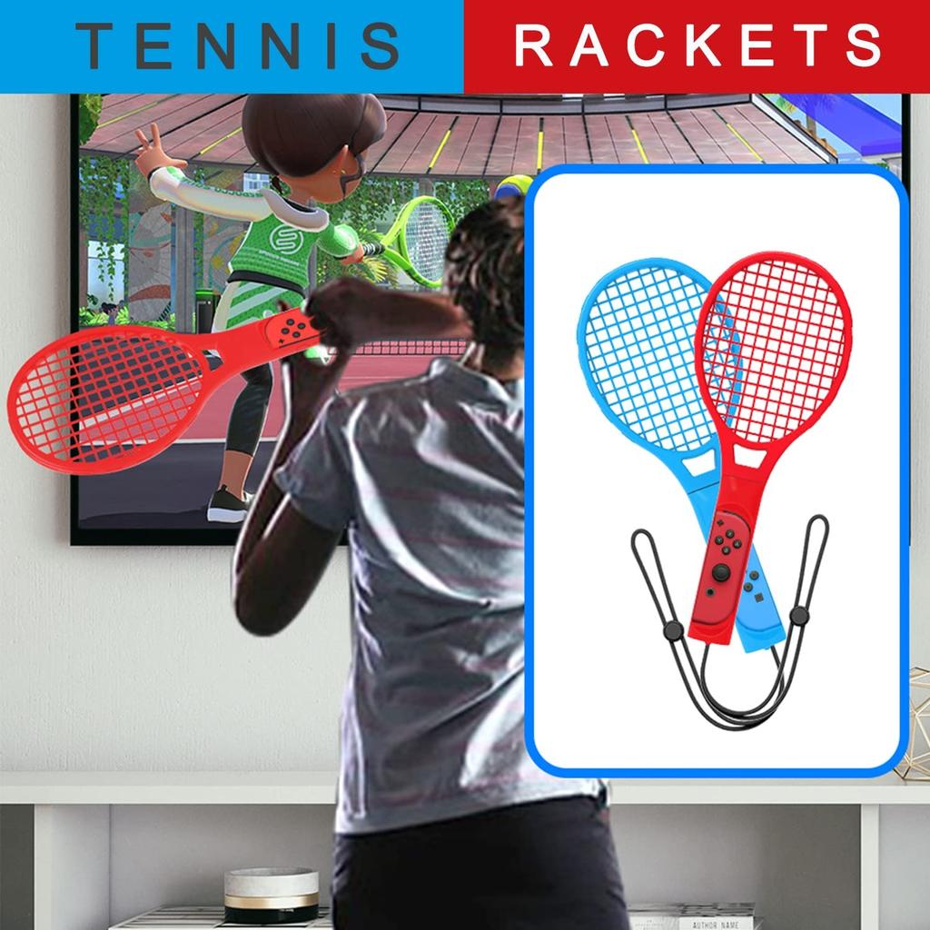Switch Spor Aksesuarları Paketi10'u 1 Arada Aile Aksesuarları Seti Spor Oyunları için 2022: Futbol Bacak Kayışları, Mario Golf Sopa, Just Dance Bileklikleri