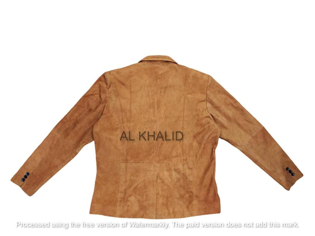 AL KHALID Echtes Weiches Braunes Lammleder Motorradstil Damenblazer Biker Stilvoll