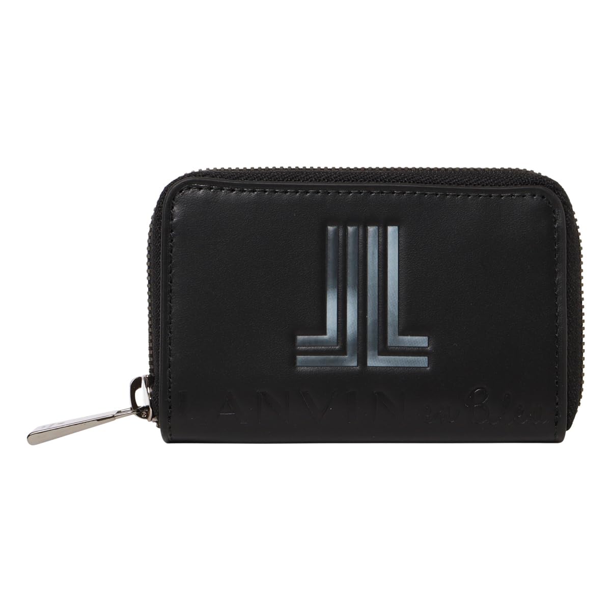 

on Coin Case Coin Purse Round Zipper Key Case Multi Case Card Case 515601 Swish Cowhide Genuine Leather Black [Lanvin Bleu] Men s [01]