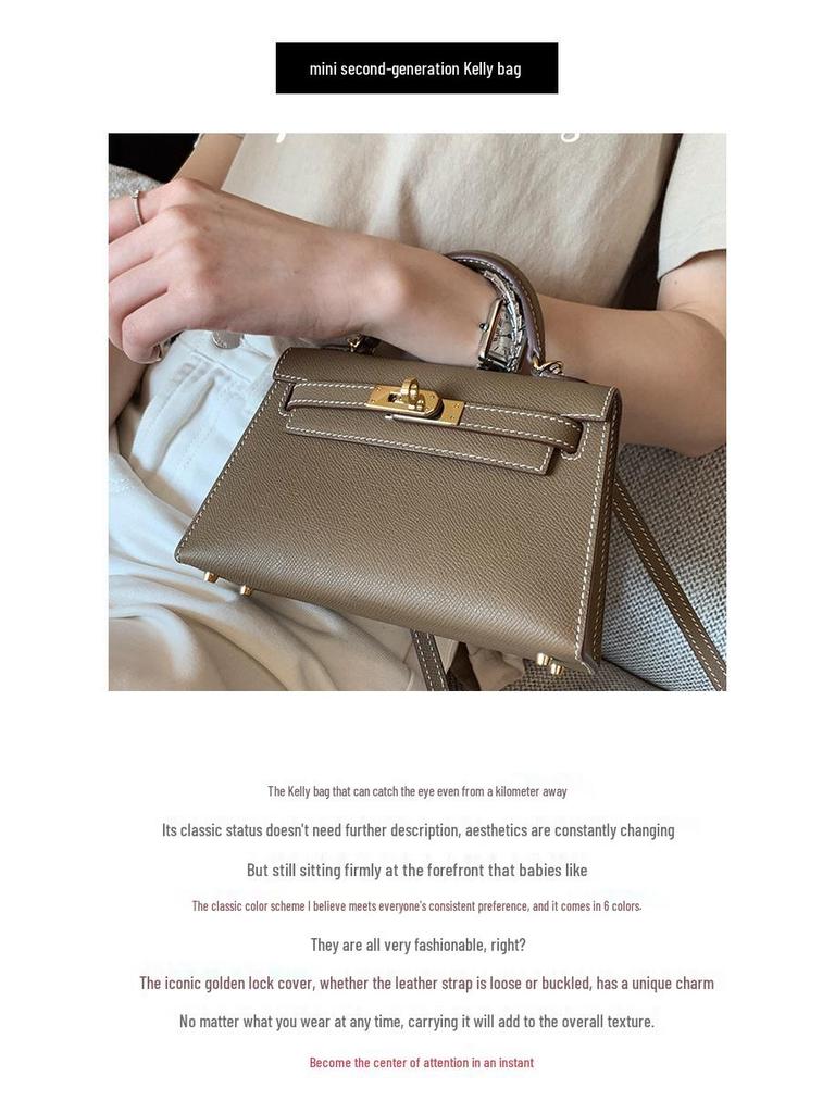 Τσάντα Kelly από Δέρμα Αγελάδας με Φοίνικες: 2025 Μοντέρνα Μίνι Υψηλής Ποιότητας Γνήσια Δερμάτινη Τσάντα Χειρός & Χιαστί