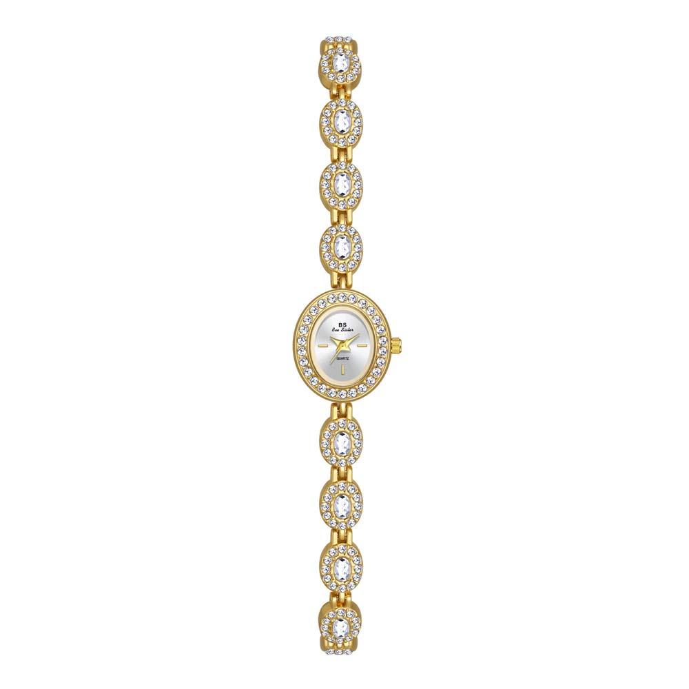 Luxury Women Watch Retro Gold Diamond Ladies Dress Wristwatches Small Quartz Watches Fashion Casual Women Vintage Clock