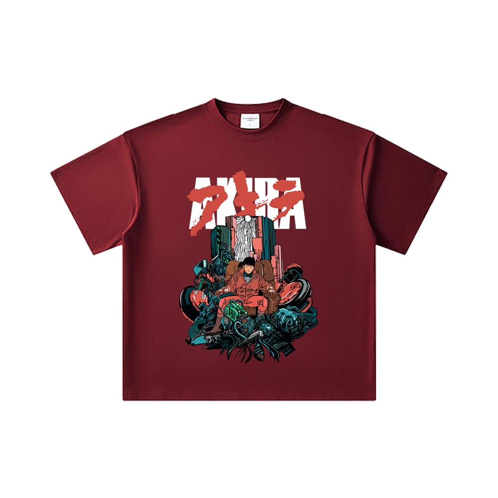 260 GSM Double Yarn 32 Count 100% Cotton Akira V1 Print Unisex Heavy Cotton T Shirt