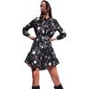 Pink Star Rabbit Print Short Sleeve Dress Women Dress Black 101007-A0OX-ZIK