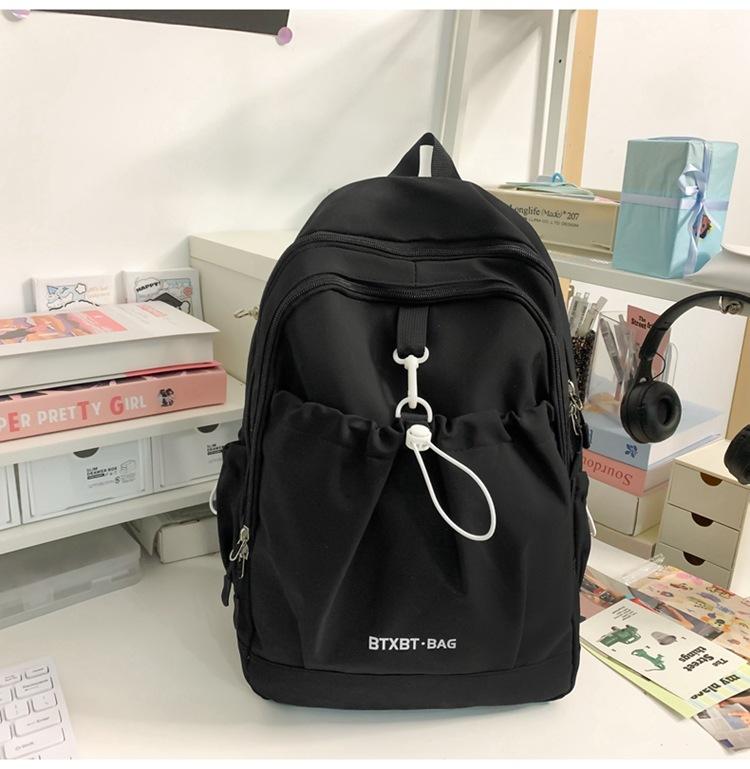 School Bag Ins Small Fresh Casual College Student School Bag Simple Versatile Backpack Lightweight Backpack Sweet Spring Outing Bag