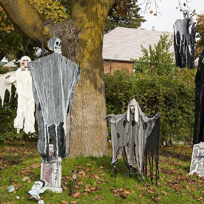 Halloween Hanging Skeleton Ghost Decor Outdoor Scary Prop Haunted House Escape Room Door Decoration