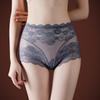High waist lace boxer panties women's sexy hollow mesh hip lift comfortable cotton crotch shorts