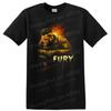 Fury Movie Inspired T Shirt Angry Man Fire Background Action Tee