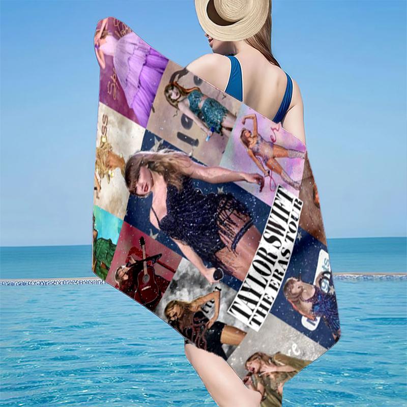 Taylor Music Beach Towel, Super Soft Microfiber, Gift for Her/Him, Birthday, for Pool, Beach, Travel, Home Decor Fan Gifts