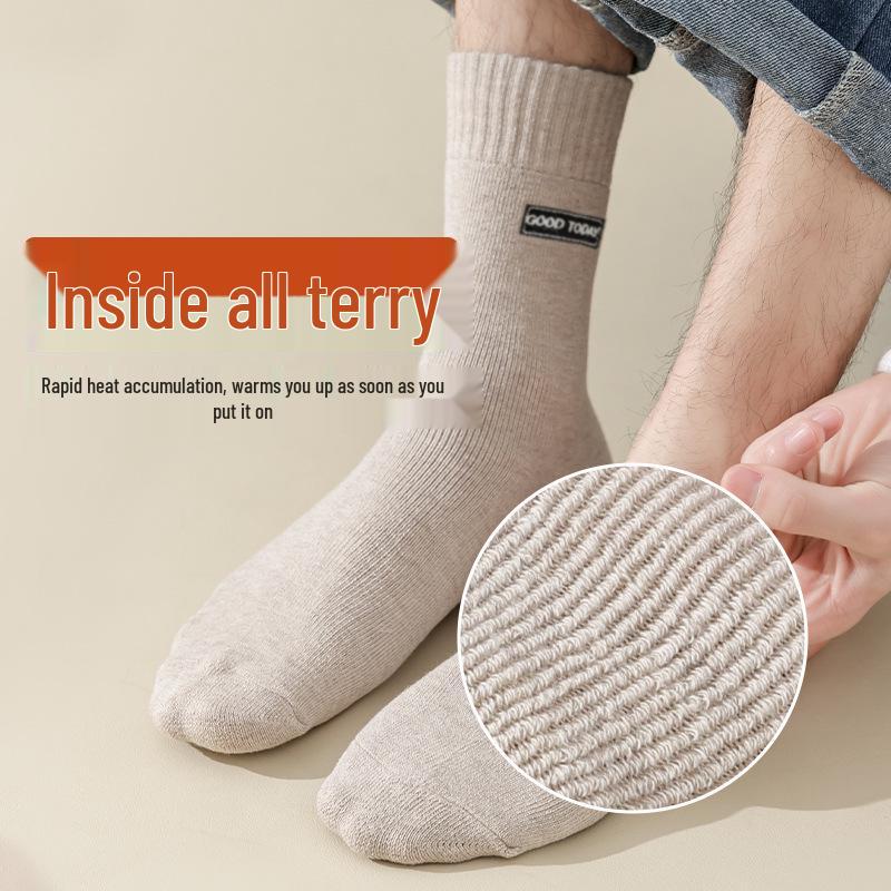 Men's Thickened Wool Terry Socks - Warm Winter Style 2025