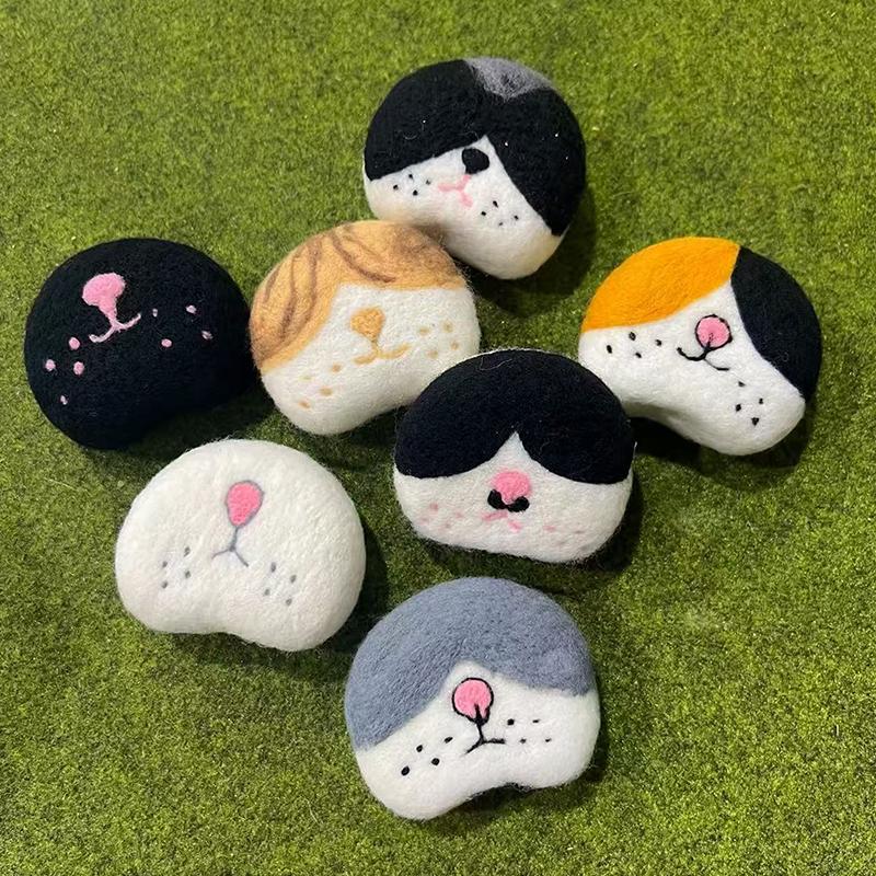 Cat Whisker Storage Felt Refrigerator Magnets Cat Whiskers Collection Cat Vibrissae Keepsake Pets Souvenir Gift Home Decor