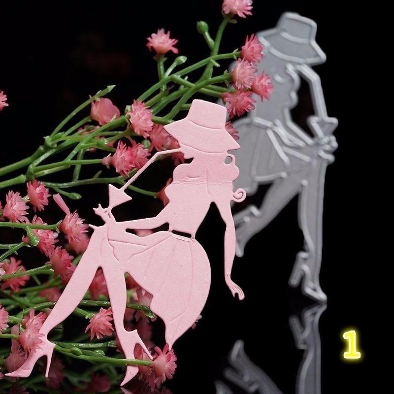 

Леди DIY металлический высечки трафарет для скрапбукинга карты тиснение бумаги шаблон для резки ремесла