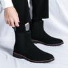 Fashion Designer Fashion Casual Suede Leather Luxury Men's Formal Chelsea Dress Shoes for Men Boots Ankle Boots Footwear Free Shipping
