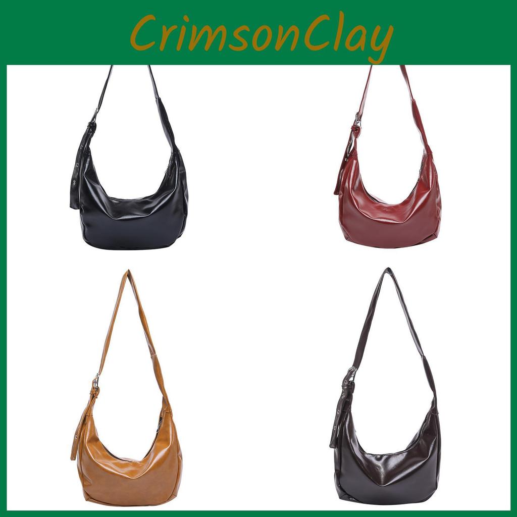 Dumpling Bag Contemporary For Women Roomy Commuter Crossbody Bag With Unique Dumpling Shape And Design