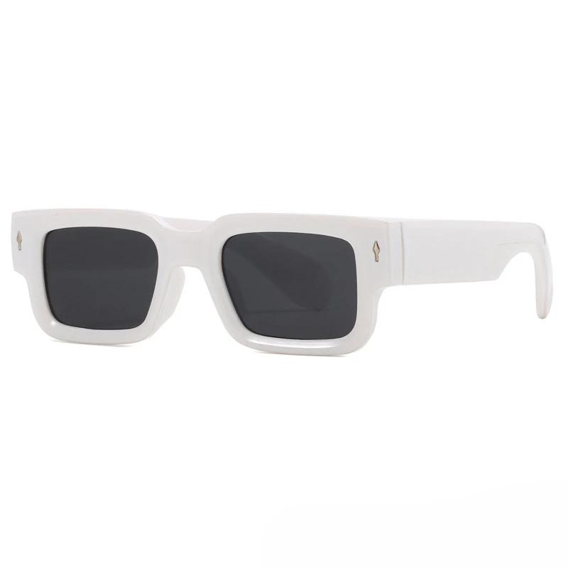 Retro Men Square Sunglasses for Women Vintage Luxury Rivet Designer Sun Glasses Fashion Arrow Shades UV400 Eyeglasses